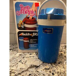 Vintage Aladdin Half-Gallon Jug "Pump A Drink" Dispenser Insulated NIB‎
